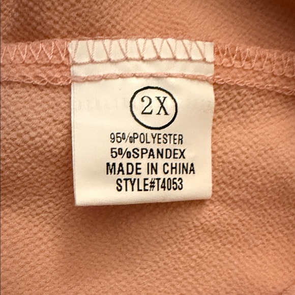 Fashion Nova Light Peachy Pink Lace-Up V-Neck Long Sleeve Top - Picture 4 of 4